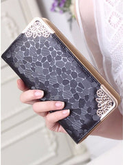 Stone Pattern PU Leather Purse