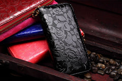 Floral Zipper Long Purse