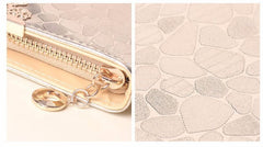 Stone Pattern PU Leather Purse