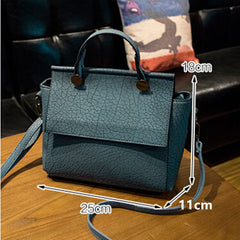 Vintage Trapeze Tote Women Leather Handbag