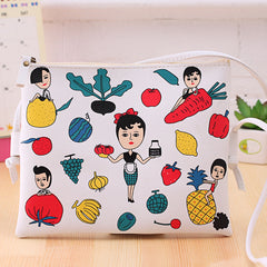 Cartoon Printed Women Graffiti Handbag