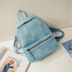 Casual PU Ladies Backpack Candy Color