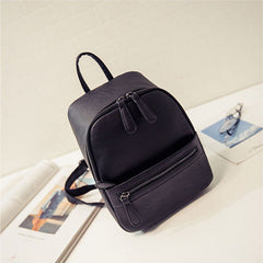 Casual PU Ladies Backpack Candy Color