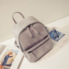 Casual PU Ladies Backpack Candy Color