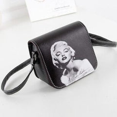 Women Cat Wearing Big Glasses Print Shoulder Handbag