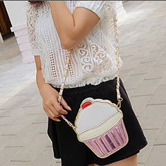 Women Ice cream Cupcake Mini Bag