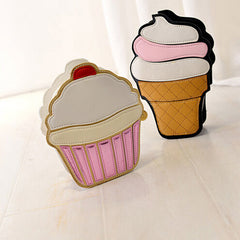 Women Ice cream Cupcake Mini Bag