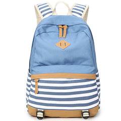 Cute Canvas Striped Printing Women Backpack