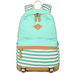 Cute Canvas Striped Printing Women Backpack