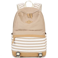 Cute Canvas Striped Printing Women Backpack