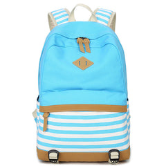 Cute Canvas Striped Printing Women Backpack