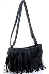 Vintage Tassle PU Leather Satchel Shoulder Handbag