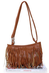 Vintage Tassle PU Leather Satchel Shoulder Handbag