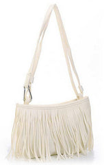 Vintage Tassle PU Leather Satchel Shoulder Handbag