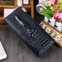 3D Embossing Alligator Ladies Crocodile Long Clutch