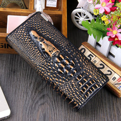 3D Embossing Alligator Ladies Crocodile Long Clutch