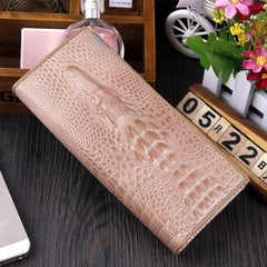 3D Embossing Alligator Ladies Crocodile Long Clutch