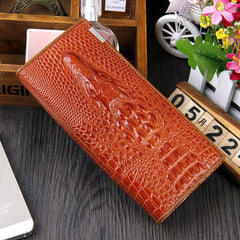3D Embossing Alligator Ladies Crocodile Long Clutch