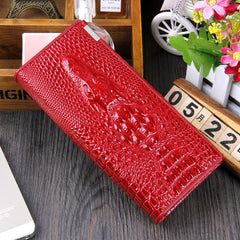 3D Embossing Alligator Ladies Crocodile Long Clutch