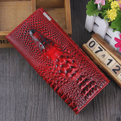 3D Embossing Alligator Ladies Crocodile Long Clutch