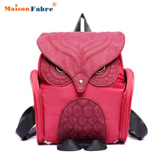 Cool PU Leather Owl Backpack