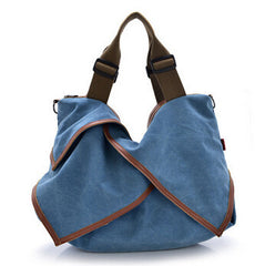 Diagonal Retro Casual Canvas Cross Body Shoulder Bag