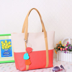 Sweet Blend Candy Color Women Leather Handbag