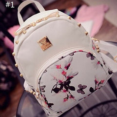 Flower Butterfly Printing Women's Small Backpack