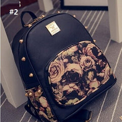 Flower Butterfly Printing Women's Small Backpack