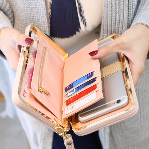 Brand Card Holder Cellphone Pocket Wallet