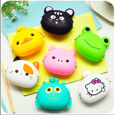 Lovely Kawaii Cartoon Jelly Silicone Coin Purse