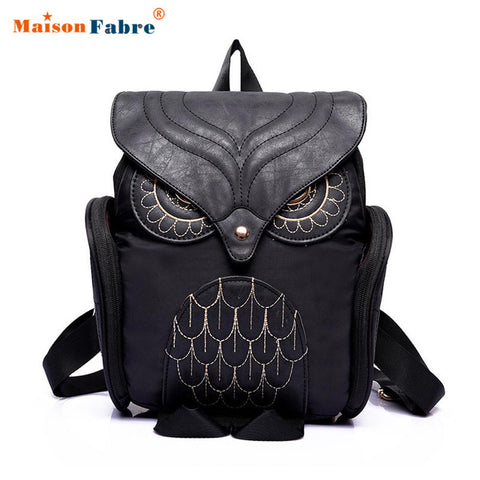 Cool PU Leather Owl Backpack