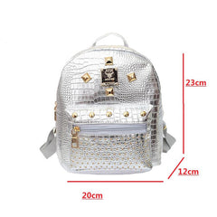 Mini Rivets Student Backpack For Women