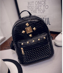 Mini Rivets Student Backpack For Women