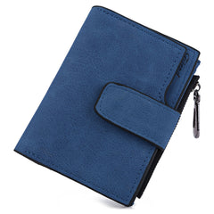 Lady Letter Snap Fastener Zipper Short Wallet
